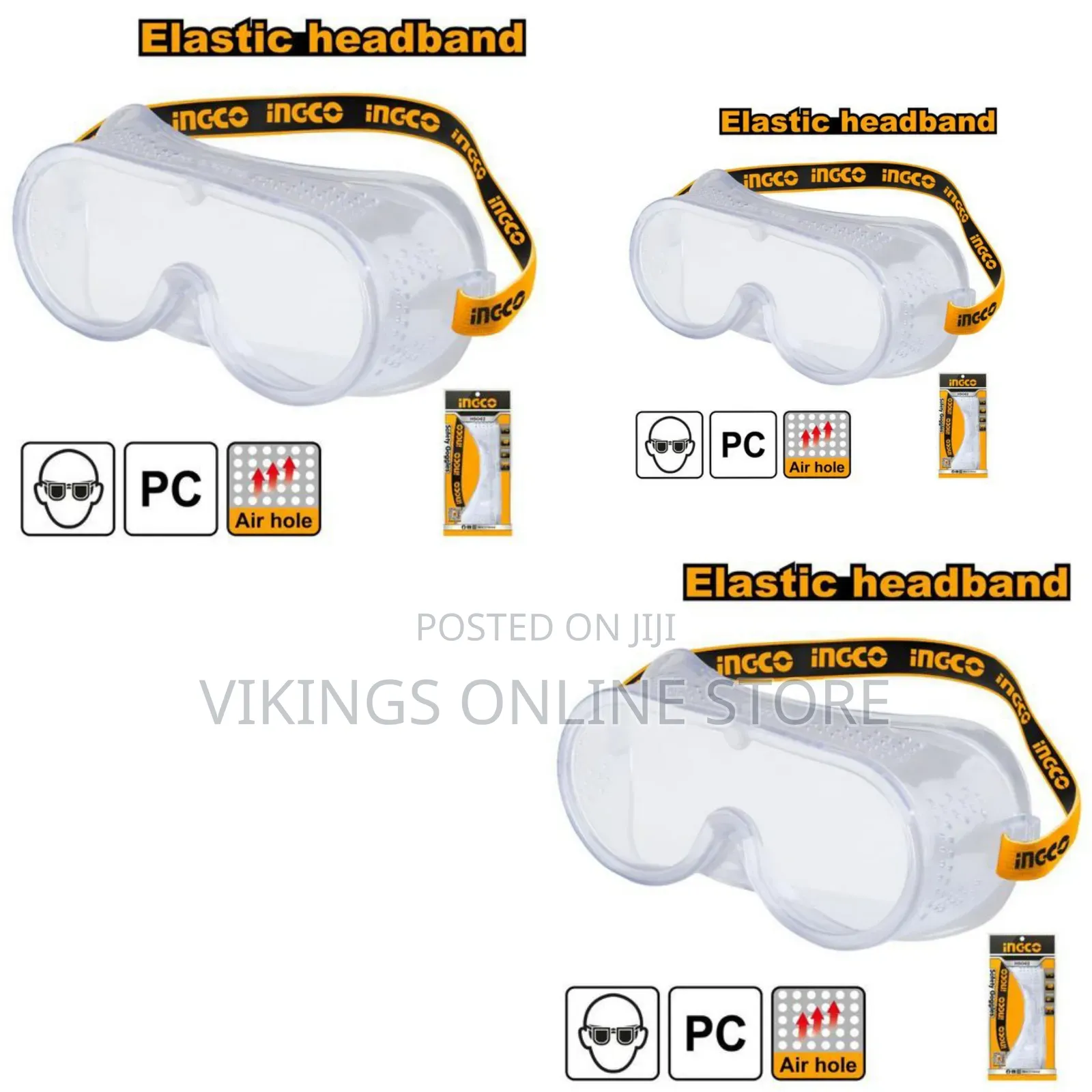 Ingco Hsg02 - Safety Goggles - Orange##=37,800