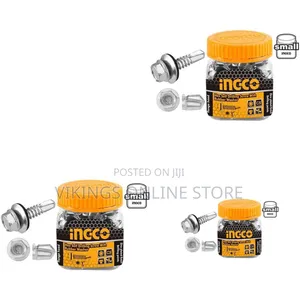 Ingco Hwss -hex Self Drilling Screw With Rubber Washer - Orange