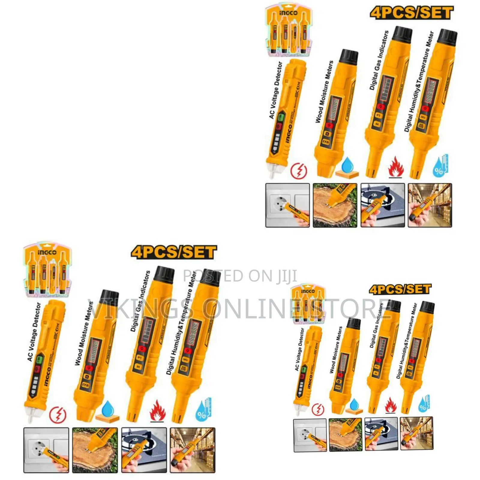 Ingco Environmental Test Kit 4 PCS Set - Yellow