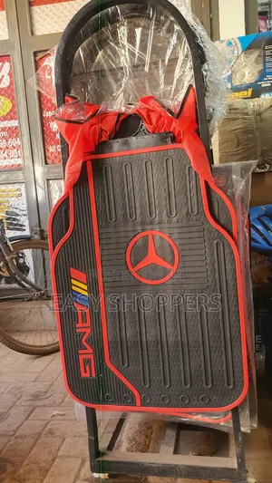 Original Mercedes-Benz Amg Black and Red Rubber Car Floor Mats,
