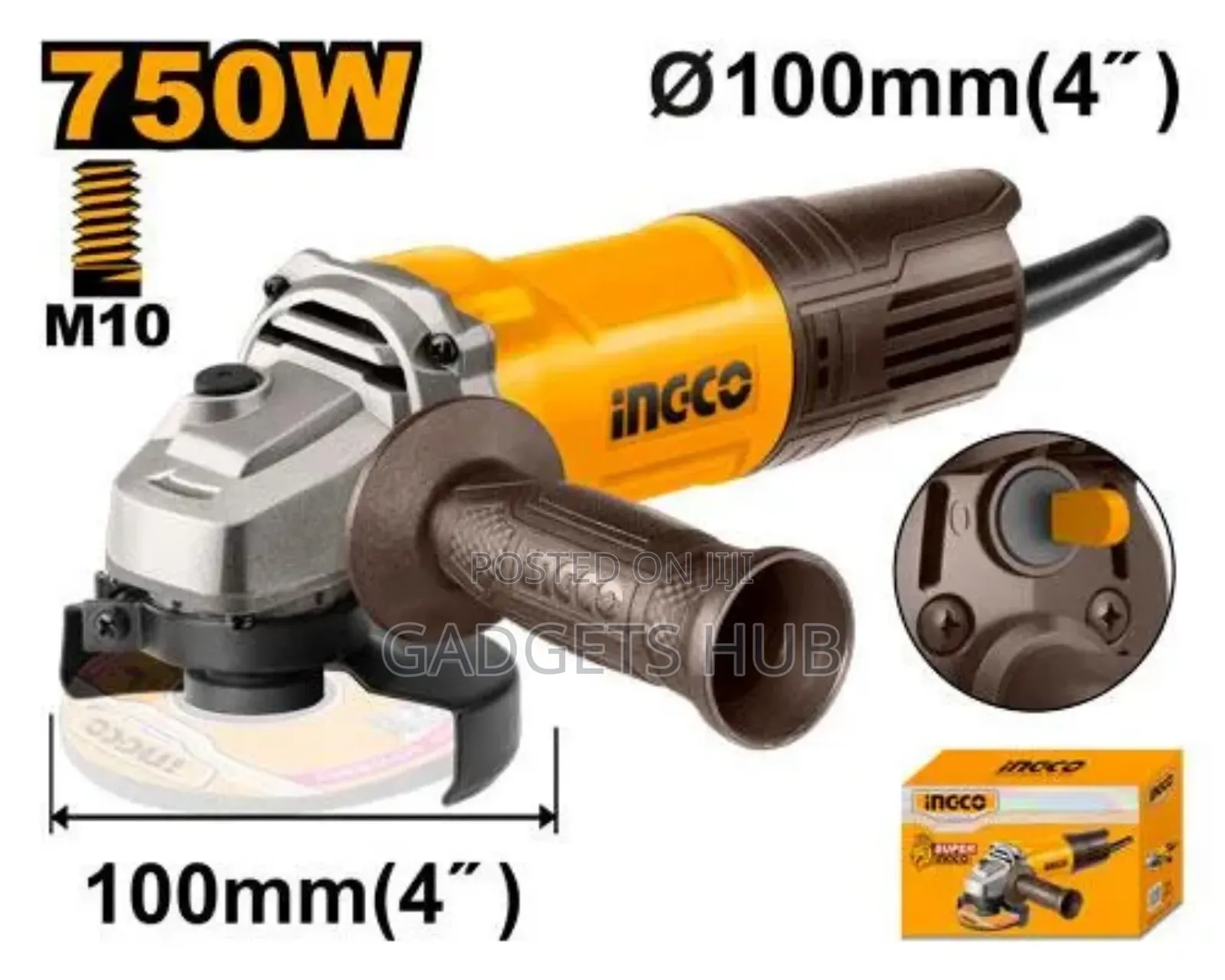 Ingco 750w Angle Grinder 750 Watts Input Power.