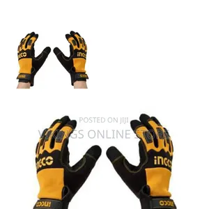 Ingco Micro Fibre Material Mechanic Gloves Xl Hgmg02-xl - Black/Orange