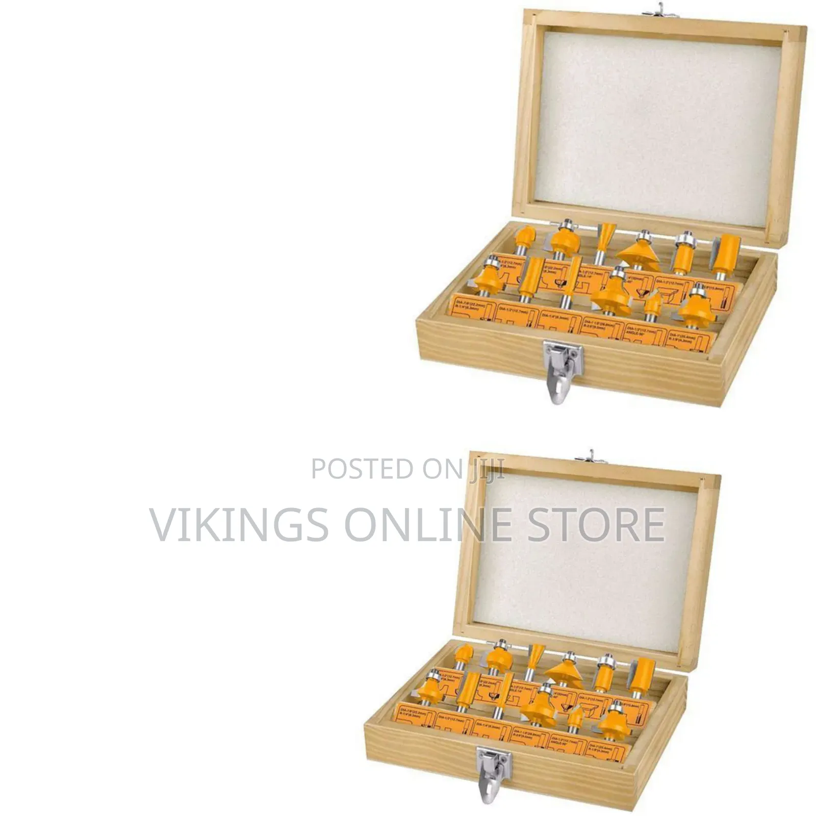 Ingco 12pcs Router Bits Set(6mm) - Yellow