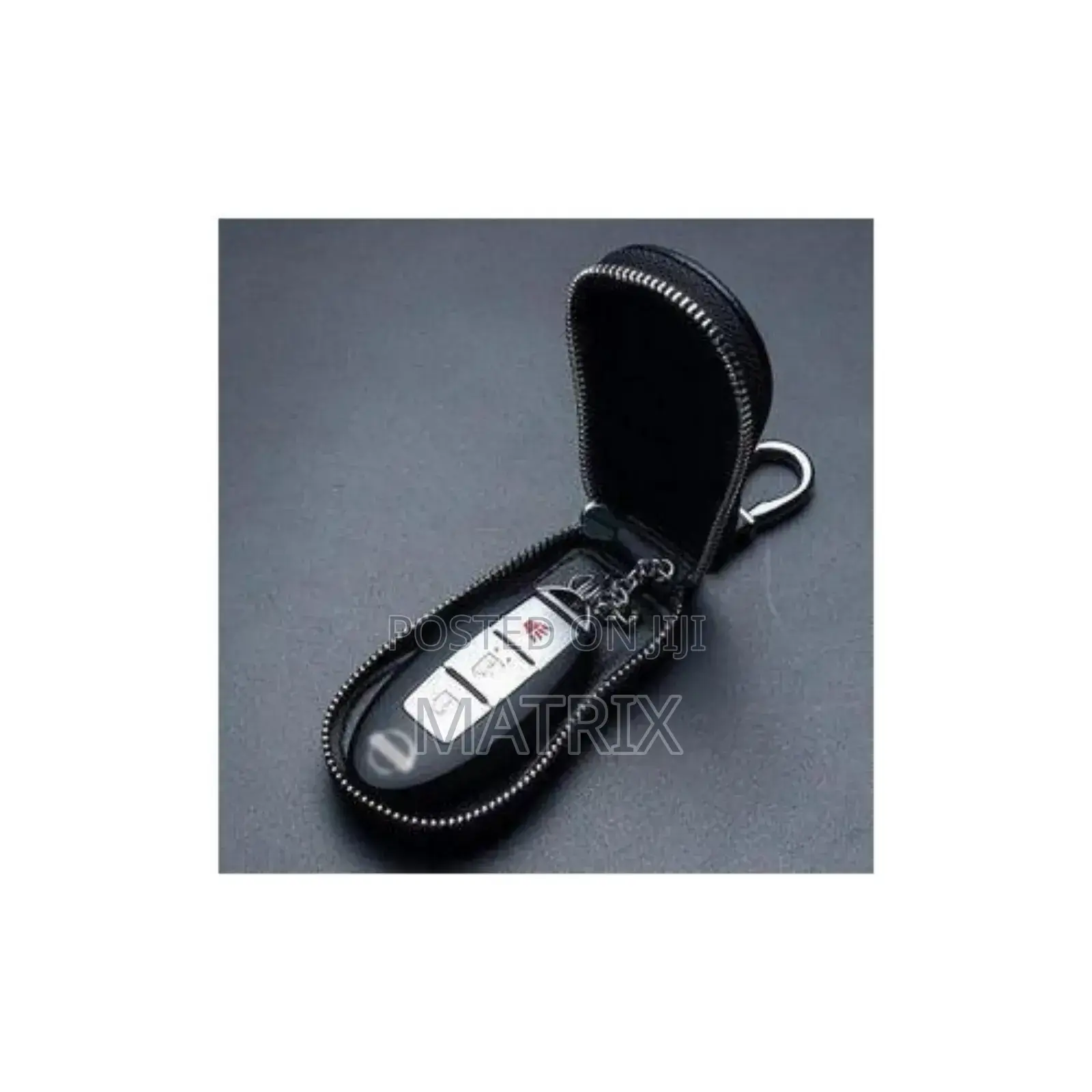 Leather Protective Car Key Case With Logo and Chain