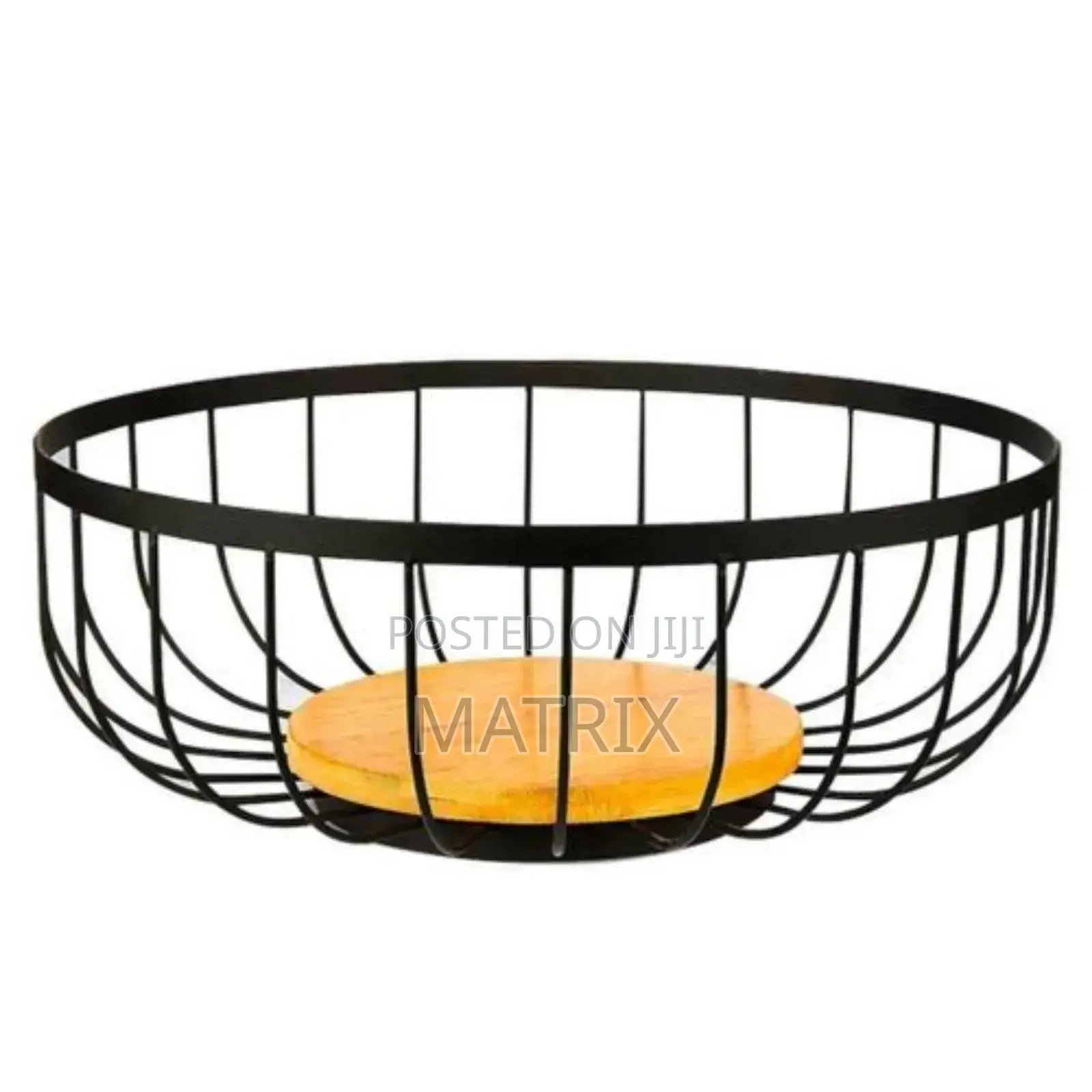 Fruit Basket With Wood Base