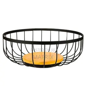 Fruit Basket With Wood Base