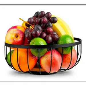 Fruit Basket With Wood Base