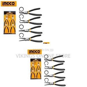 Ingco Hccps01180 - 4 PCS Circlip Pliers Set - Orange