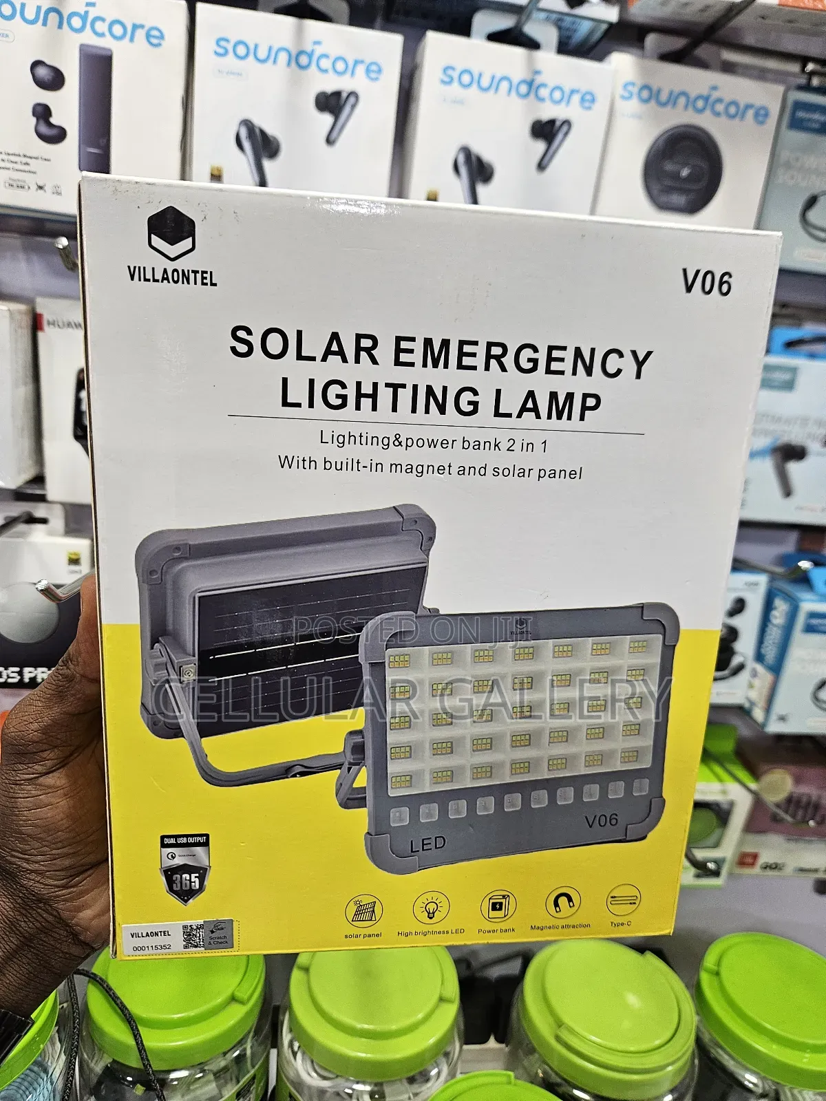 Villaontel Solar Emergency Lighting Lamp and Power Bank