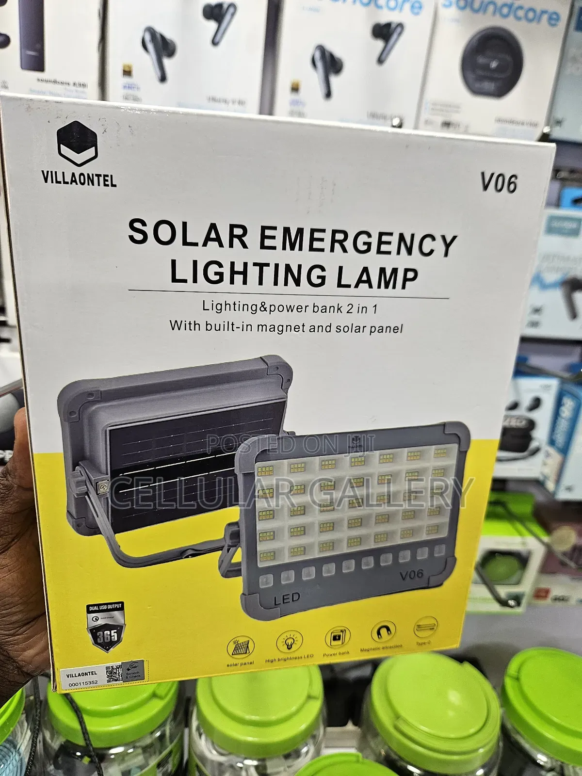 Villaontel Solar Emergency Lighting Lamp and Power Bank