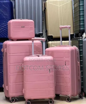 Set of 3 Durable Rubber Suitcases