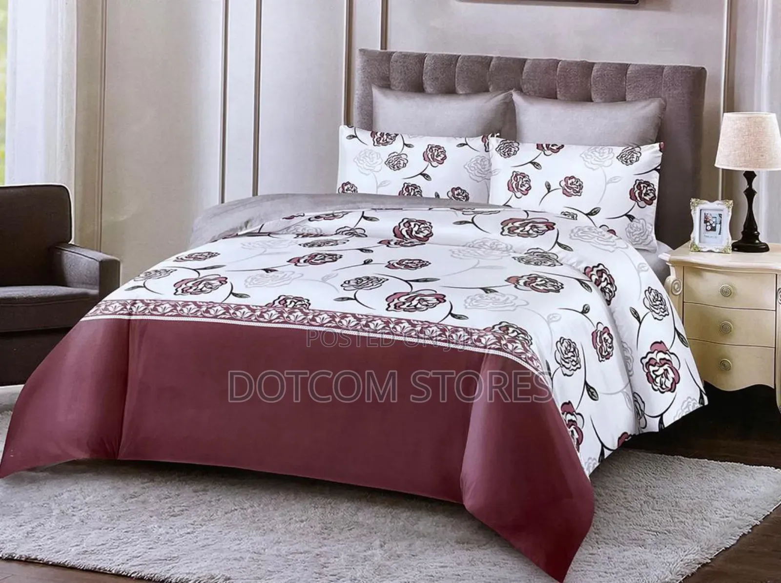 Floral-Patterned Duvet Set