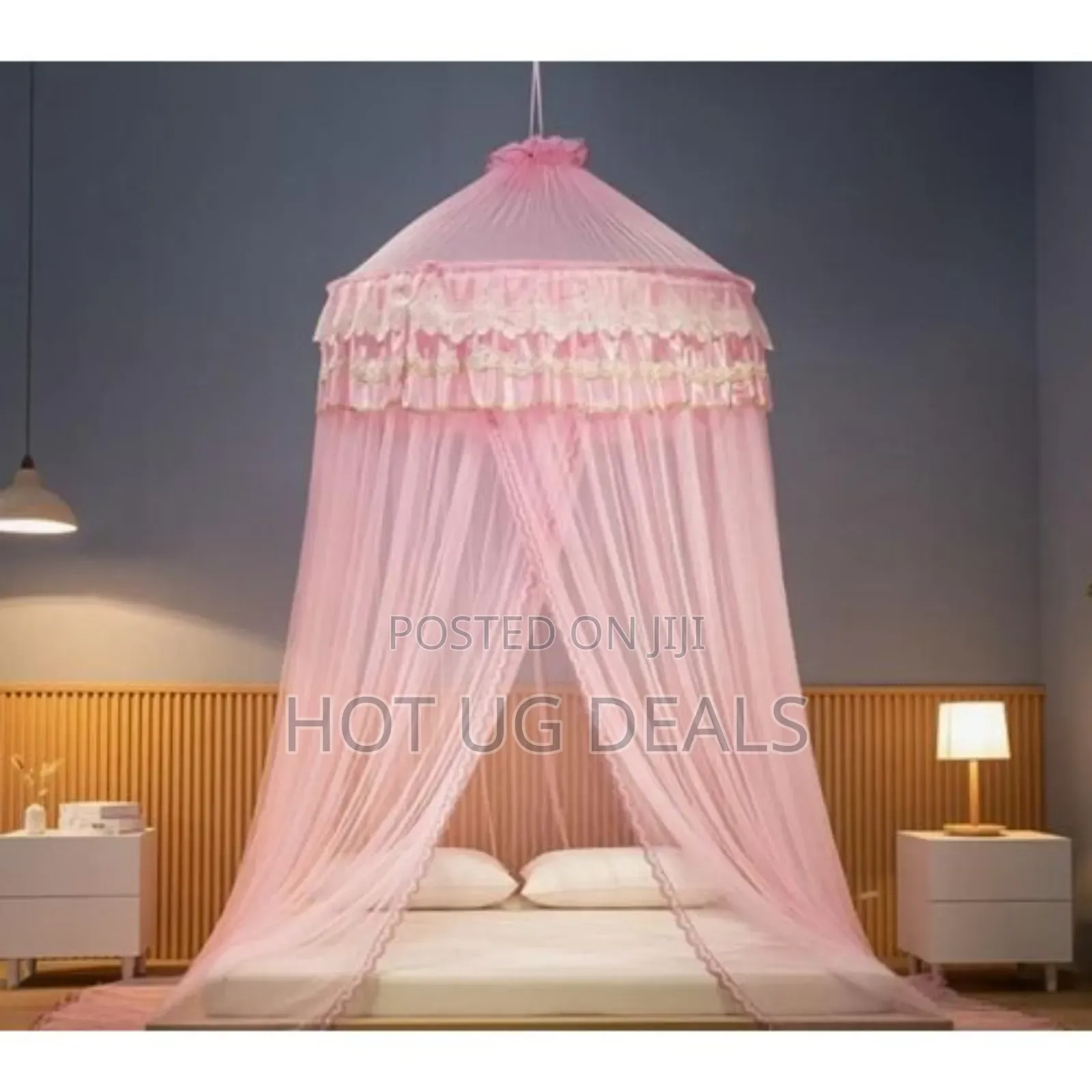 6*6 Super Round Luxurious Mosquito Net- Pink