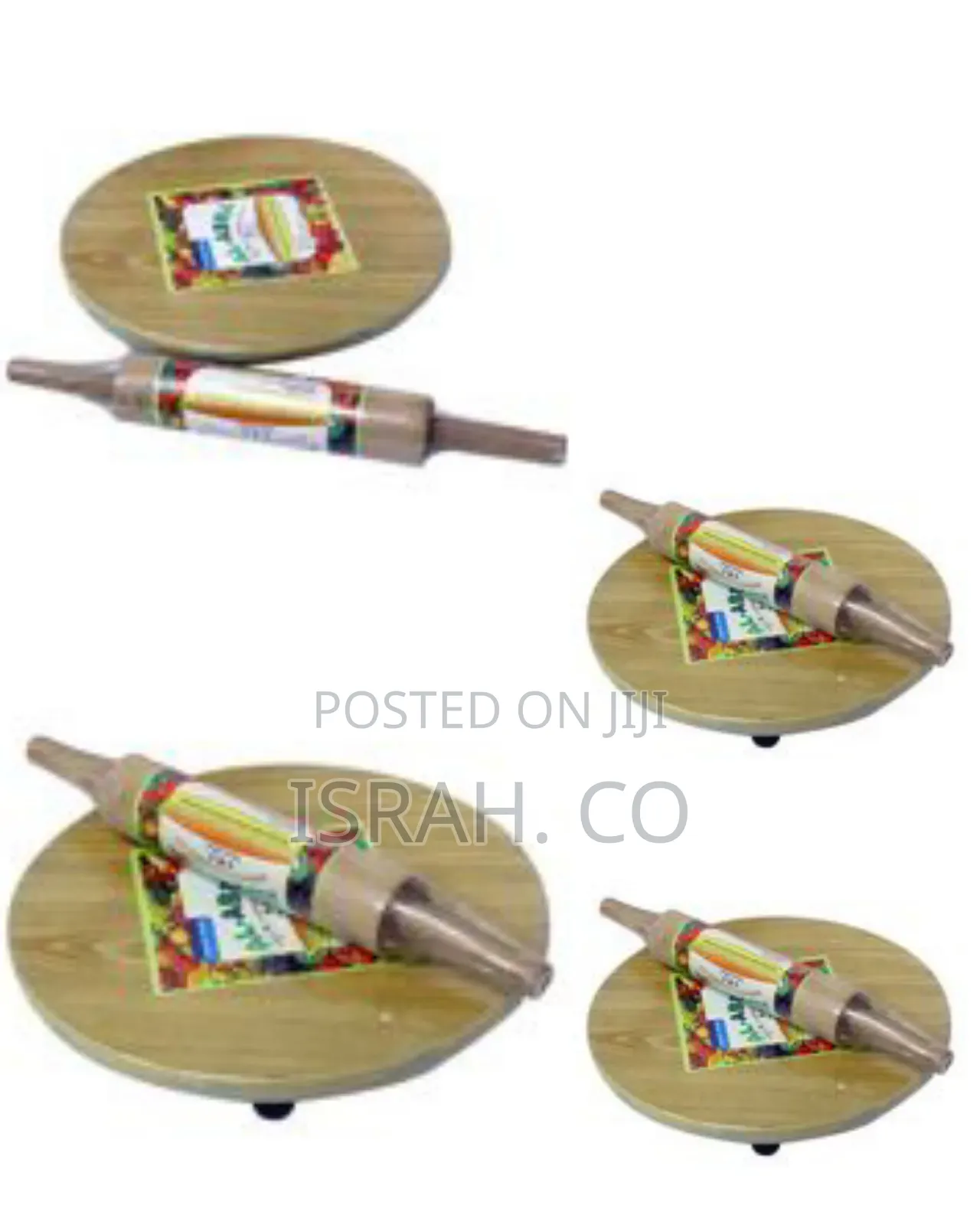 Chapati Rolling Board/Cutting Board With a Rolling Pin, Brown