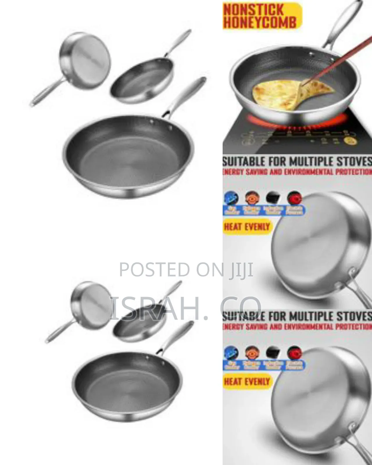 Idrop 30cm Inner Honeycomb Nonstick Single Handle Frying Pan Panca