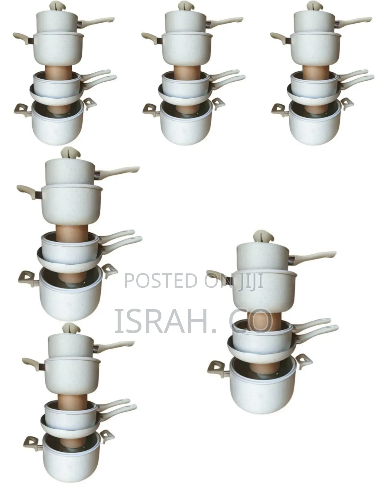 9 Piece Non-Stick Serving Dishes Saucepans Cookware