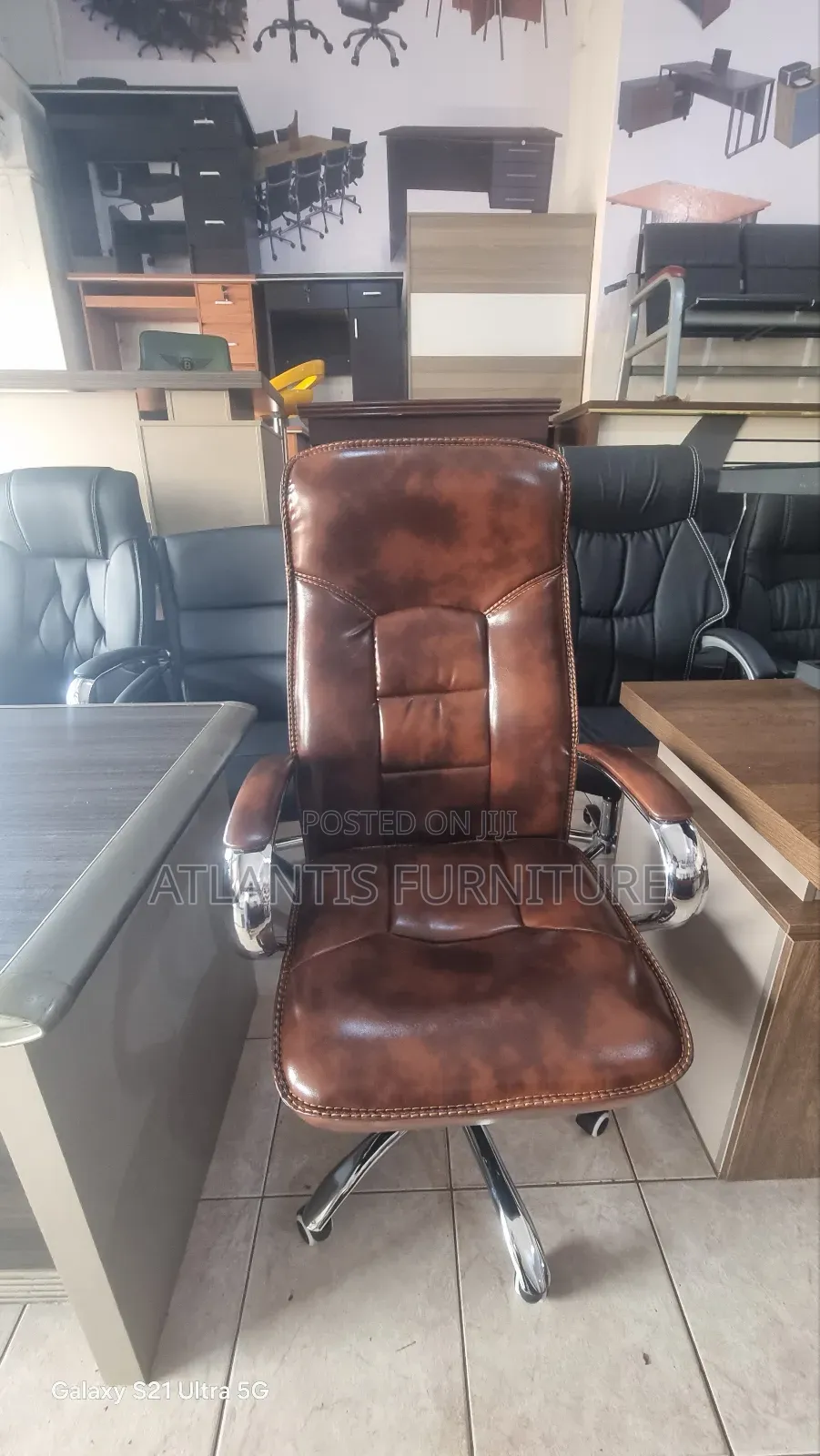 Brown High Back Office Chairs