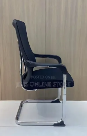 Office Vistors Chairs Mesh With Metal Double Bar