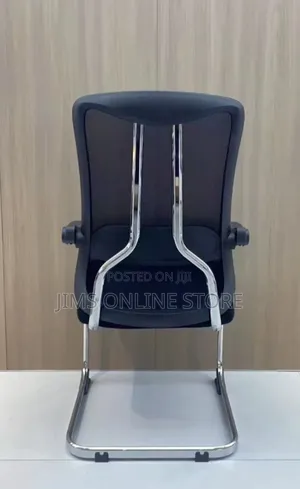 Office Vistors Chairs Mesh With Metal Double Bar