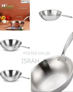32cm Stainless Steel Wok Gas Induction Cooker Frying Saucepan Non