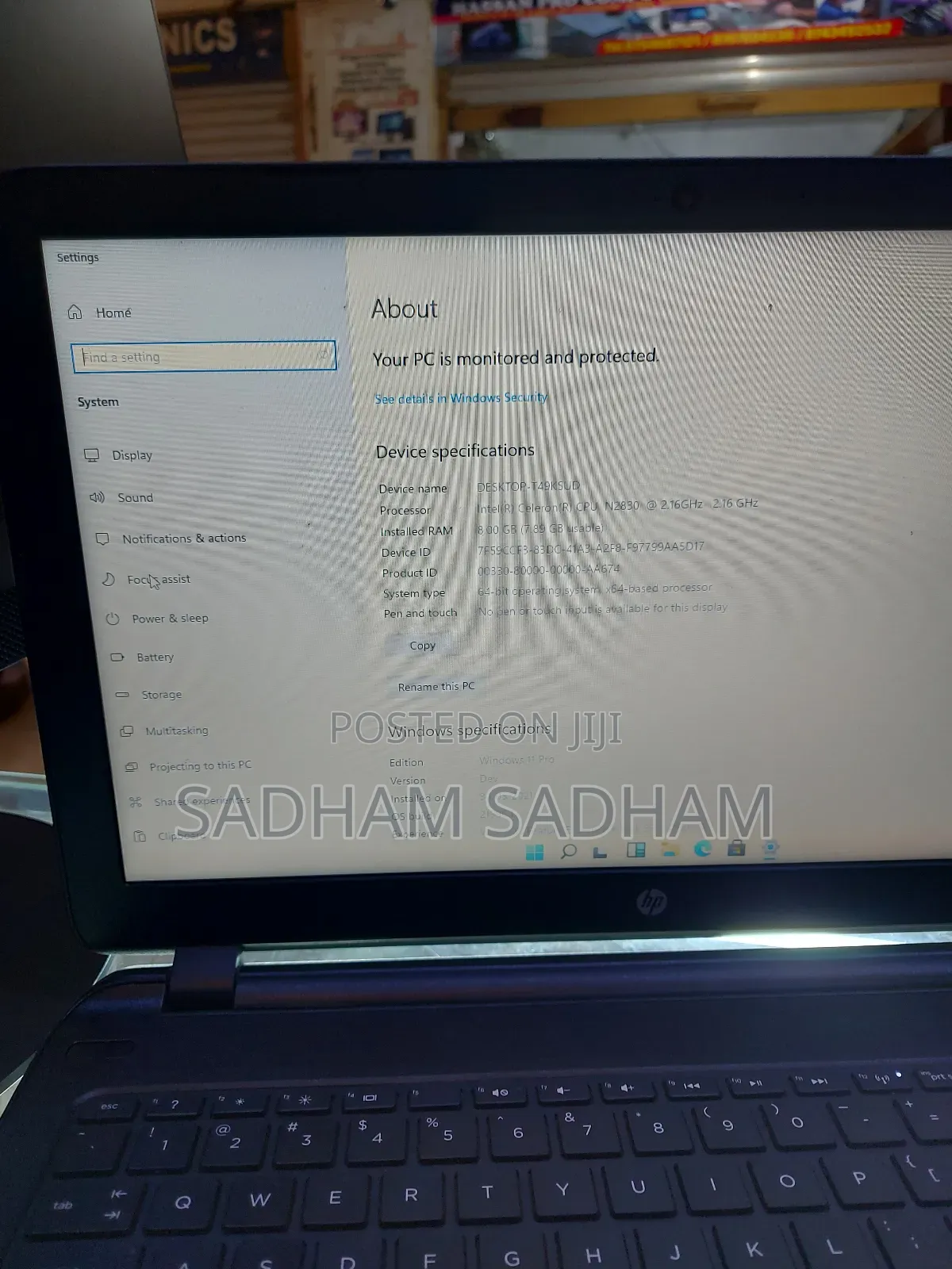 Laptop HP Stream Notebook 8GB Intel Celeron HDD 500GB