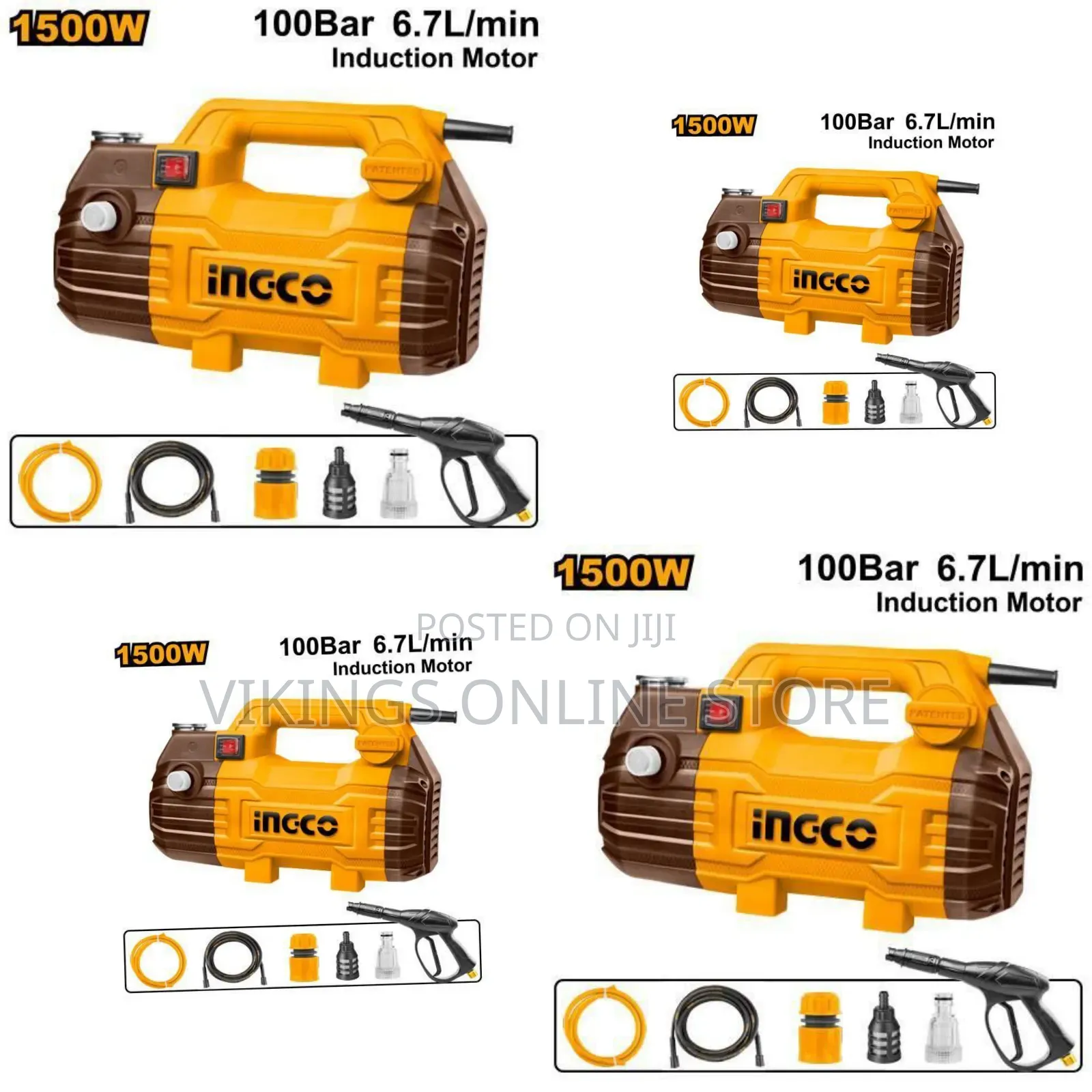 Ingco Hpwr15028 - High Pressure Washer - Orange