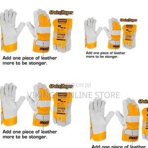 Ingco Hgvc01 - Leather Gloves - Orange