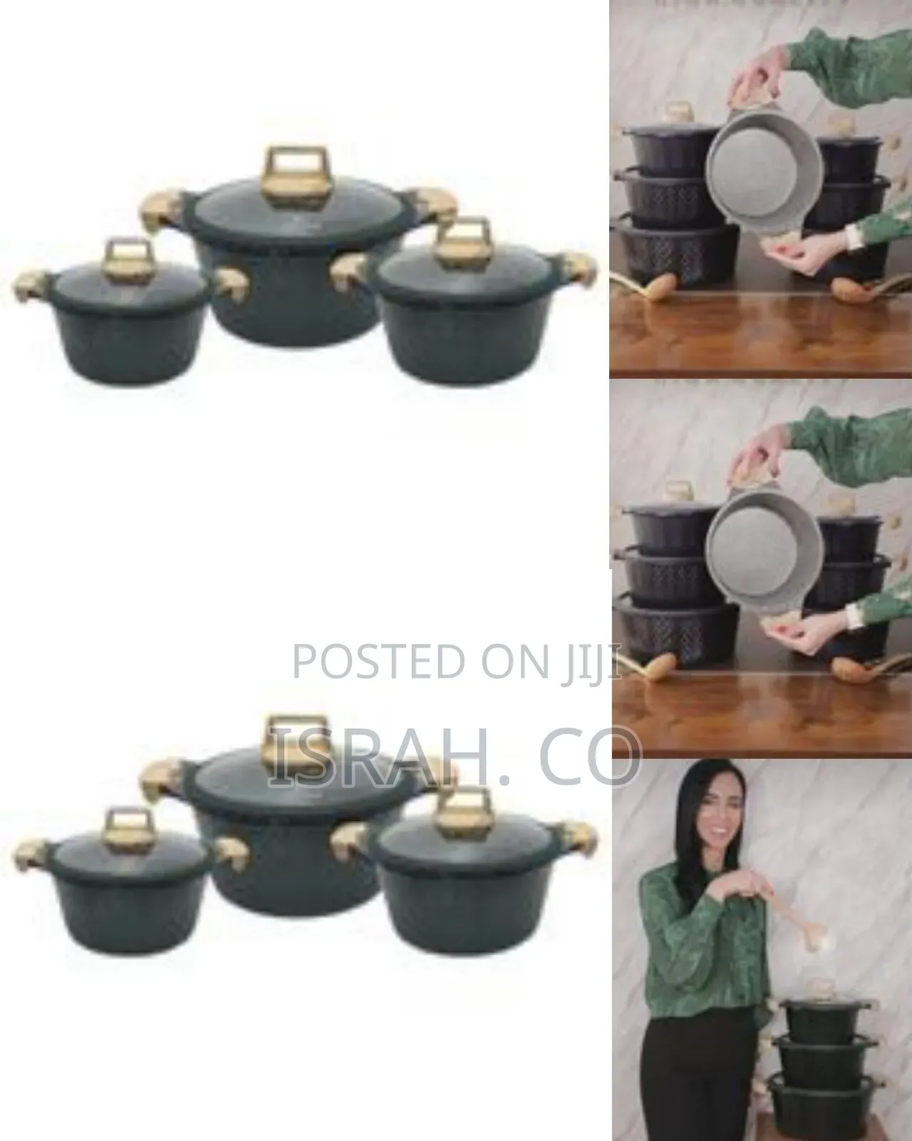 Life Smile 7 Pieces of Non Stick Kitchen Ceramic Diamond Granite