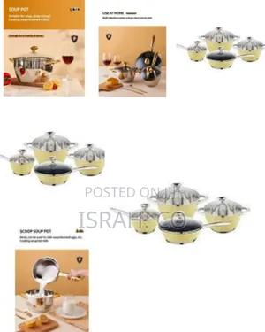 4 PCS Stainless Steel Cookware Set With Lid Cooking Pots Saucepans