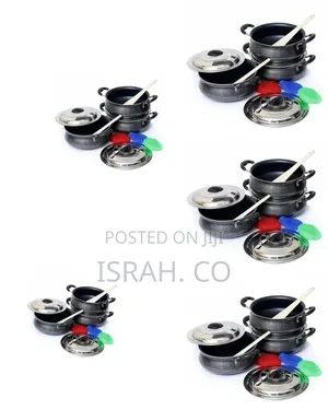 6 Pieces of Non-Stick Enamel Serving Saucepans Cookware Dishes