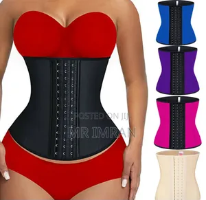 Black Latex Waist Trainer Corset
