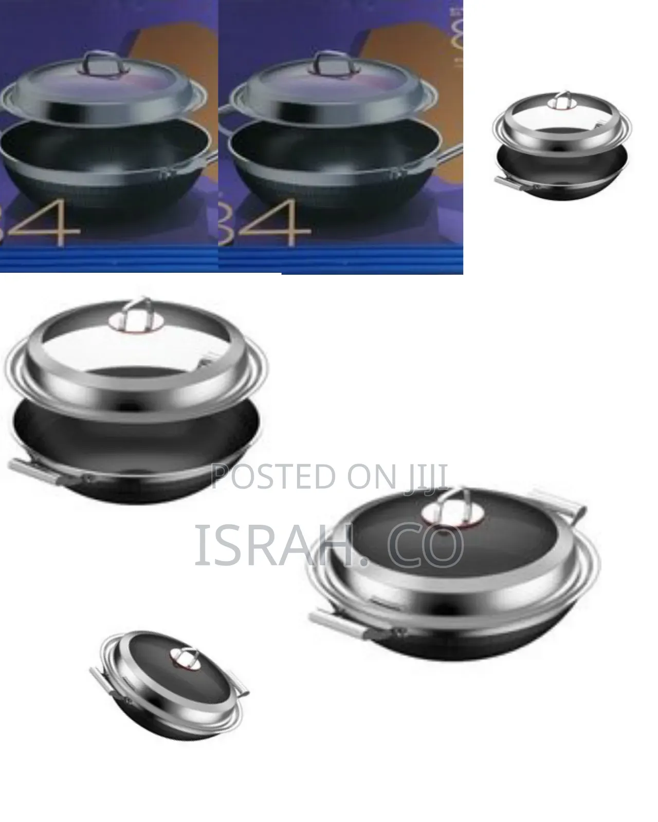 34cm Non-Stick Induction Wok Cookware Saucepan Pot