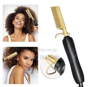 Electric Hot Comb Hair Straightener.