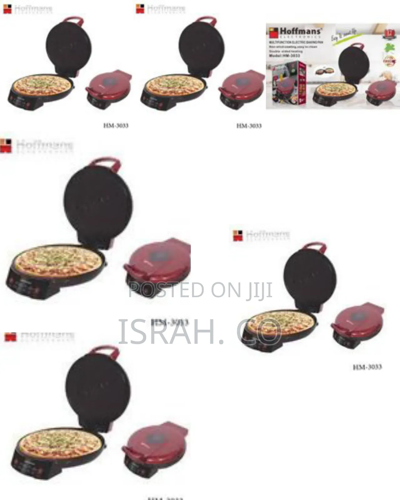 Hoffmans Electric Baking Pan Pizza Oven Household Cake Pan Double-Sid.