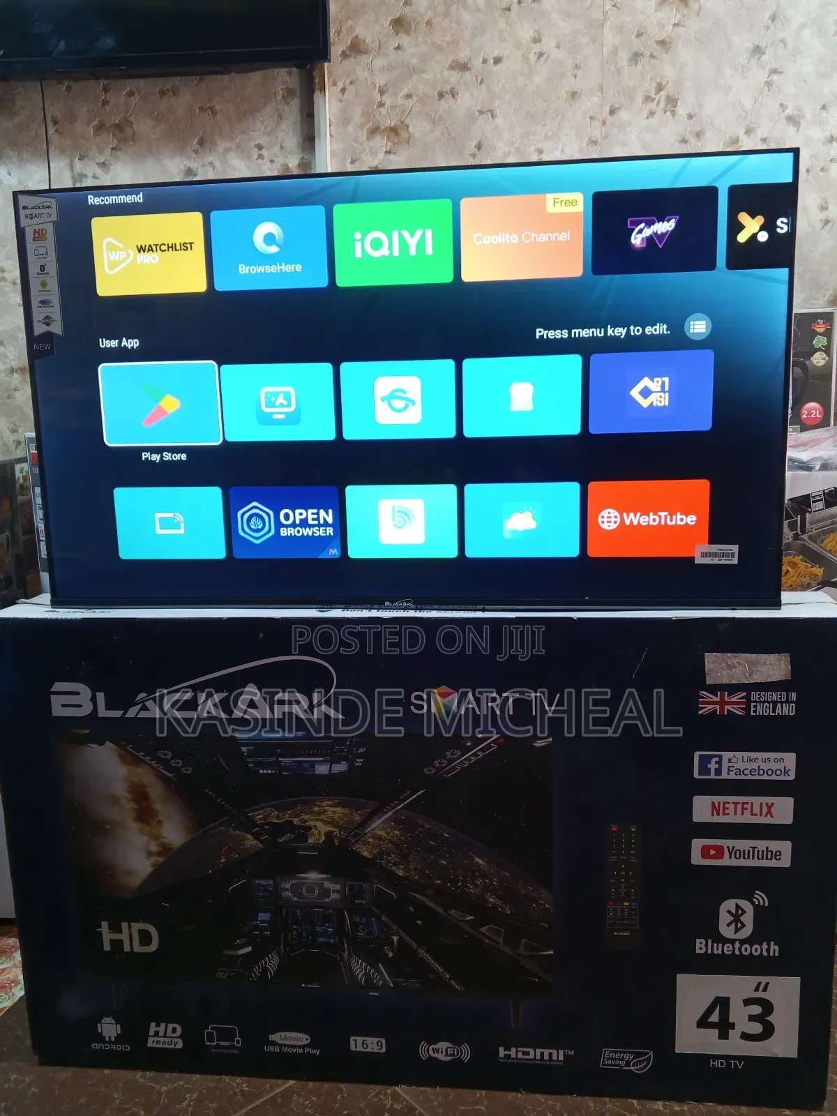 Black Ark 43inches Smart Tv