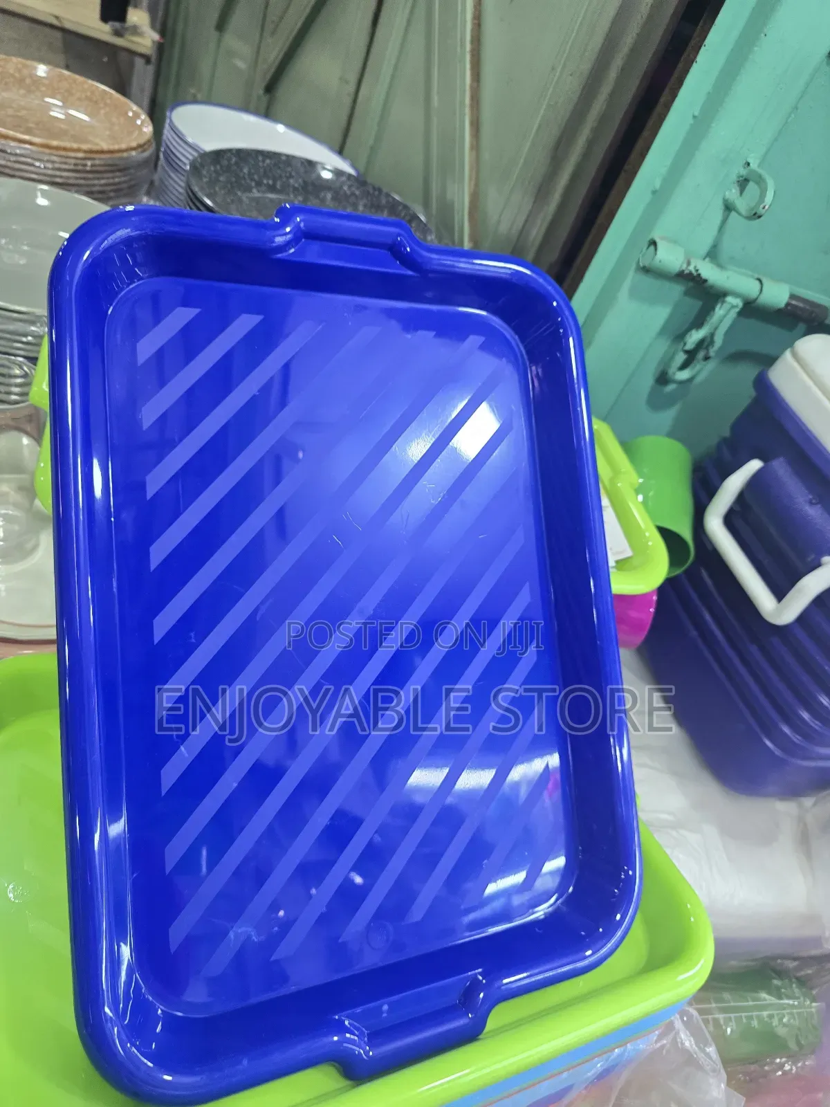 12pcs Dark Blue Serving Trays Serving Trays Plastic