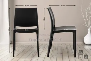 Modern Plastic Stackable Side Chair - Size Guide