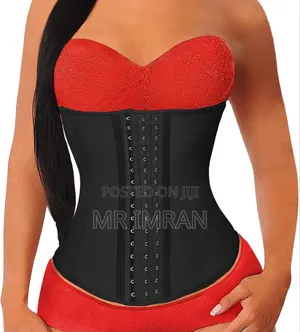 Black Latex Waist Trainer Corset