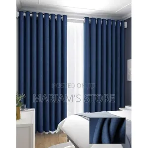 2 Metres (1pc) Dark Blue Sliding Patio Door or Window Curtain.