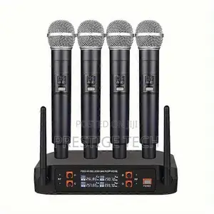 D4 Pro Wireless Microphone System With 4 Handheld Mics For Stage
