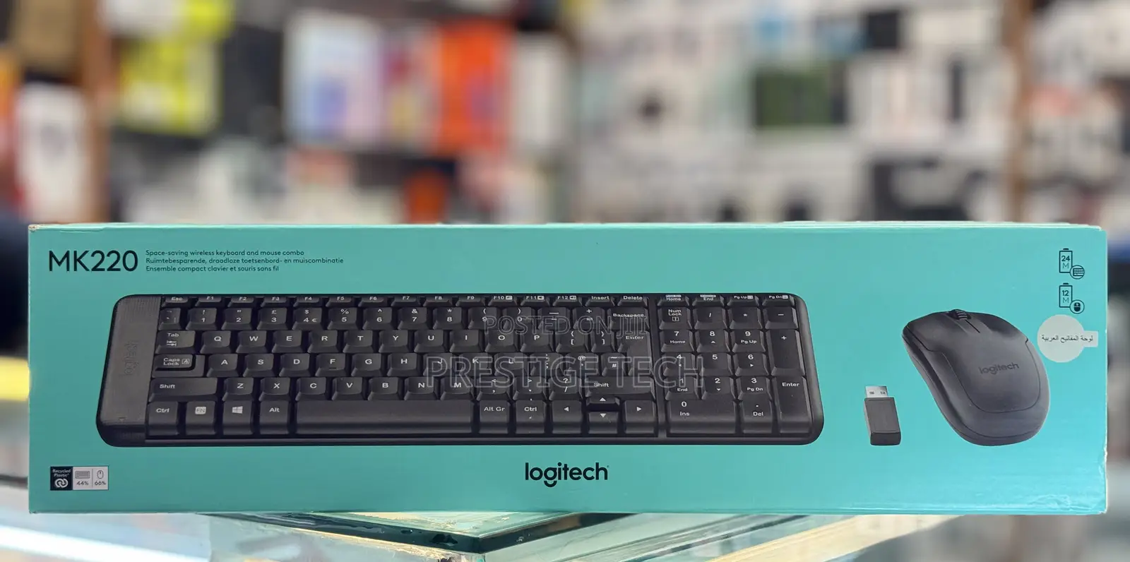 Logitech Mk220 Wireless Keyboard And Mouse Combo Space Saving