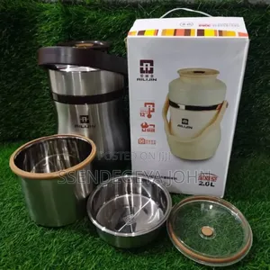 Ailijin 2.0l Insulated Stainless Steel Vacuum Food Flask.