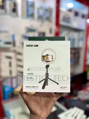Green Lion Selfie Ring Light 6inch, 1200mah Battery, 5 Hours Working