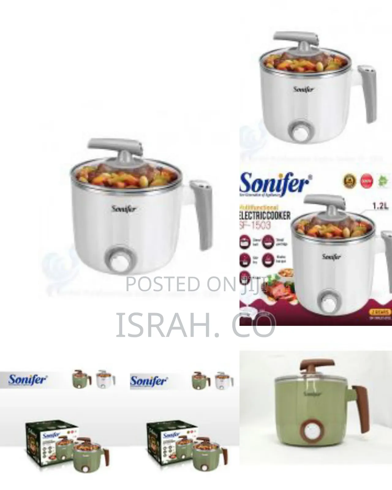 Sonifer 1.2l Portable Multifunctional Egg Boiler Soup Noodle Cooker