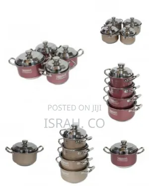Stainless Steel 8pcs Cookware Saucepan Set- Cream
