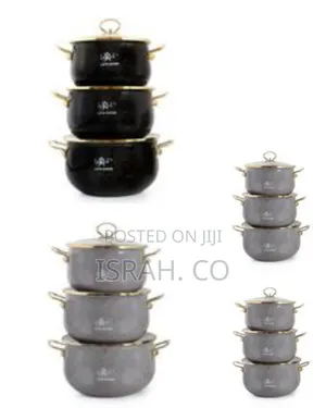 Life Smile 6 Pieces of Granite Non-Stick Enamel Serving/Saucepans