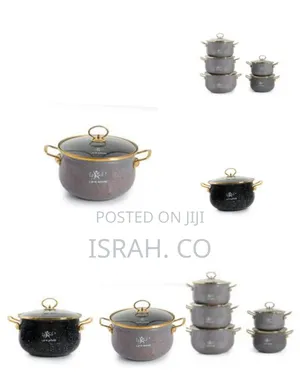 Life Smile 10 Pieces of Granite Non-Stick Enamel Serving/Saucepa