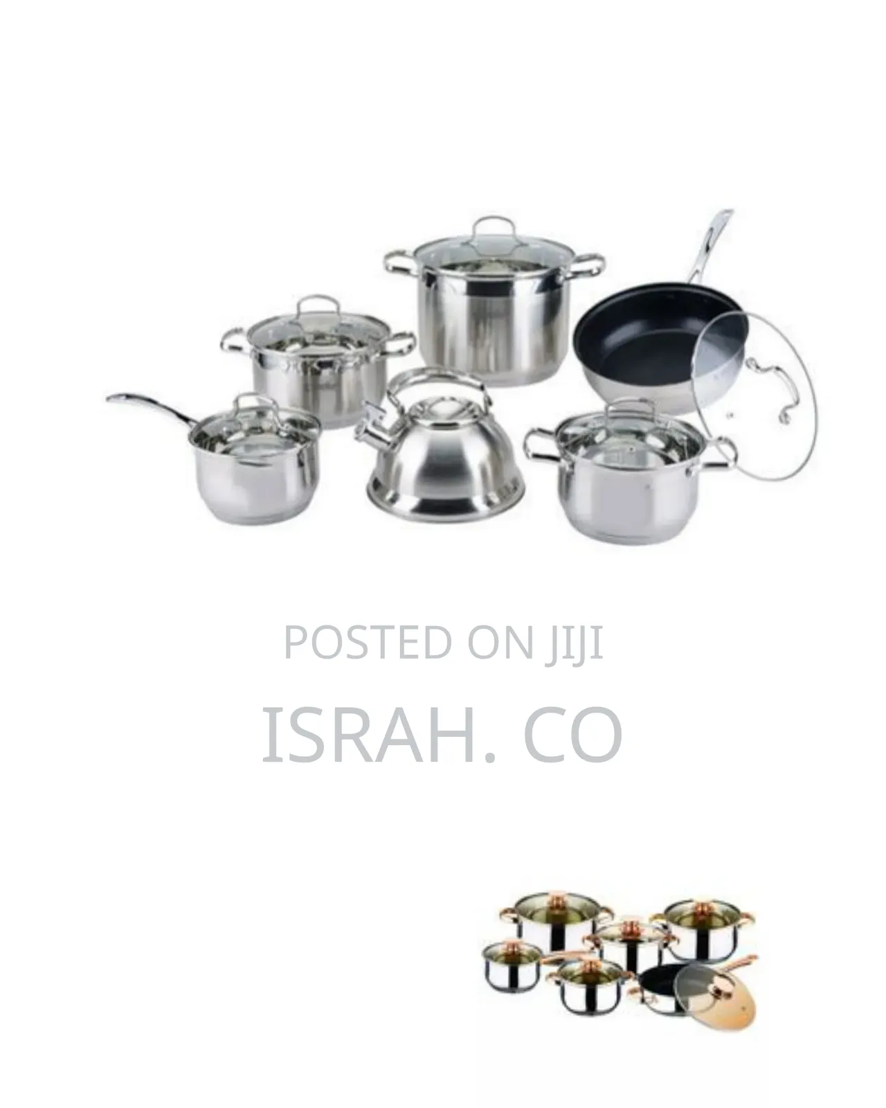 12 Piece Stainless Steel Kettle and Pots Saucepans Cookware-Silver