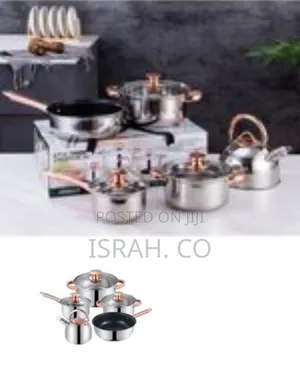 8 Pc Stainless Steel Saucepans Cookware Pots With Kettle and Frying