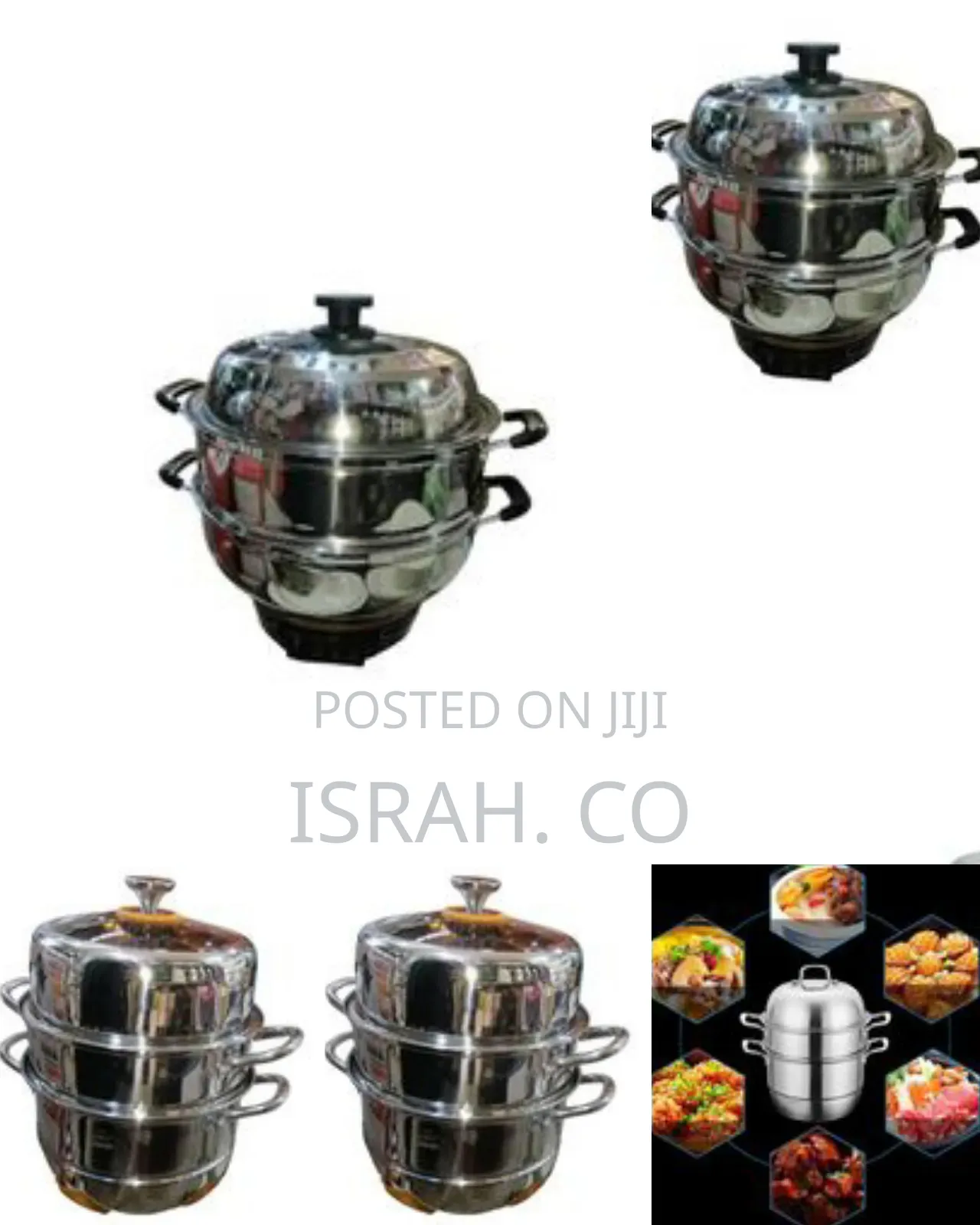 32cm Electric Multi-function Stainless Steel 2-tier Food Steamer